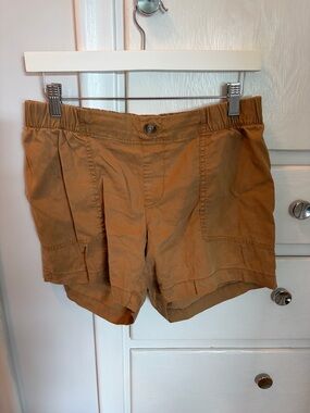 Isabel Maternity by Ingrid & Isabel Tan Elastic Waist Utility Shorts